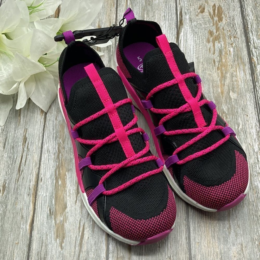 Big Girls Knit Cage Active Athletic Sneaker Shoes Size 5